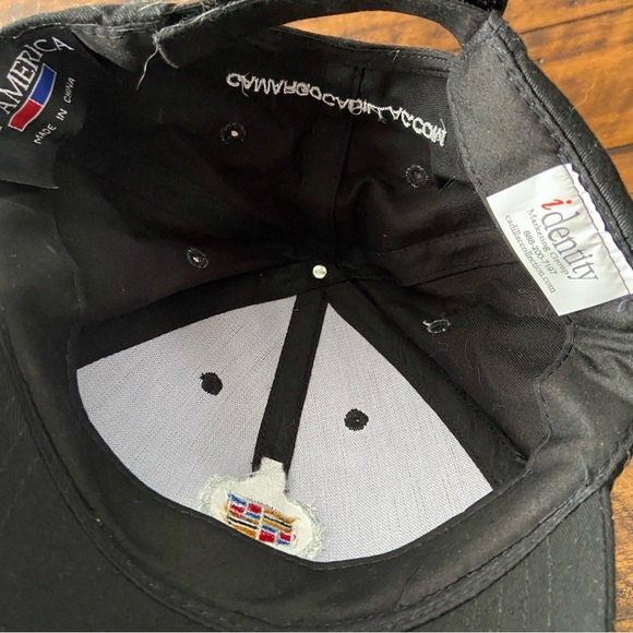 Cadillac Mens Baseball Cap Hat Black Logo Cotton Solid Adjustable - Picture 5 of 6